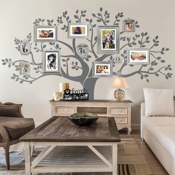 Rustic Living Room - Family Tree Wall Decor