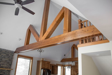 Rustic Trusses and Stairs