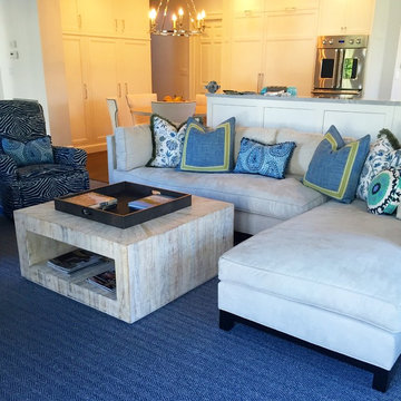 rye, new york blue/turquoise family room