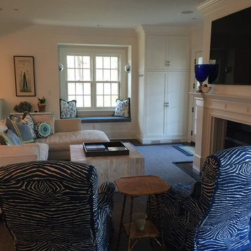 rye, new york blue/turquoise family room