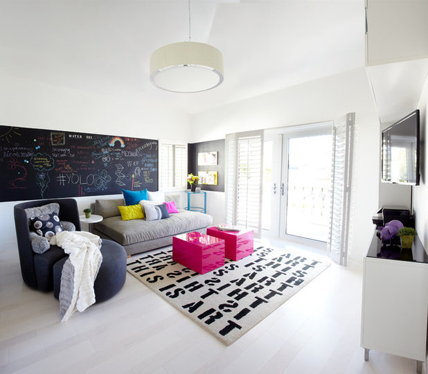 Contemporary Family Room by Dupuis Design