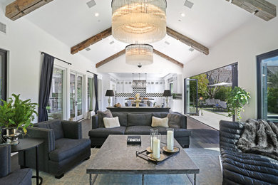 Inspiration for a country family room remodel in Orange County