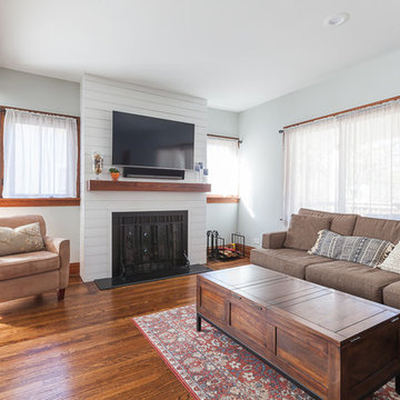 Shiplap Fireplace Surround in Elmhurst