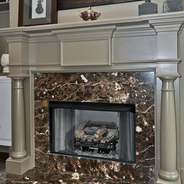 Signature Homes Fireplace at Village of Highland Lakes