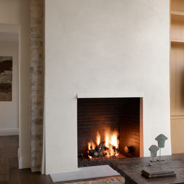 Smooth Plaster Fireplace