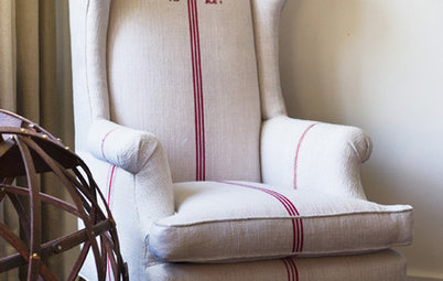 Fabric Focus: Decorate With Grain Sacks for Quick Farmhouse Style