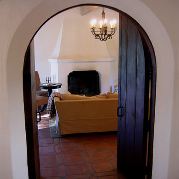 Spanish style Family room in Santa Barbara CA