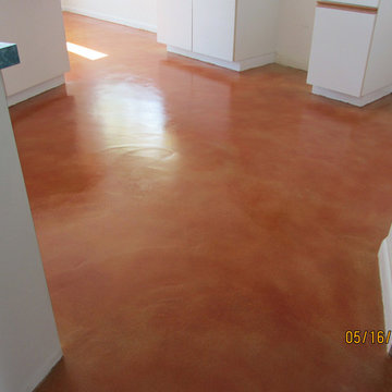 stained concrete floor