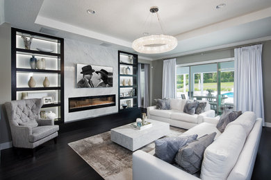 Example of a trendy family room design in Orlando