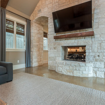 Stone Feature Wall & Fireplace