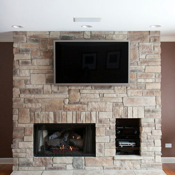 Stone Fireplaces Before & After