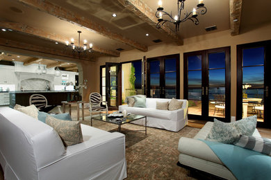 Inspiration for a mediterranean family room remodel in Orange County