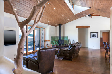Inspiration for a country family room remodel in Santa Barbara