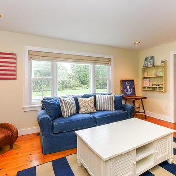 Stylish, Patriotic Family Room with New Window Combination