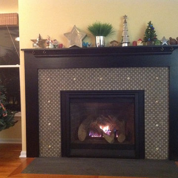 Sugden Custom Tile Fireplace Completed.
