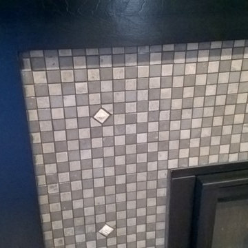 Sugden Fireplace Close Up of tile inlay.