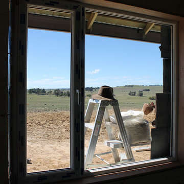 Team Solace install into a Hempcrete home in Braidwood with uPVC White windows