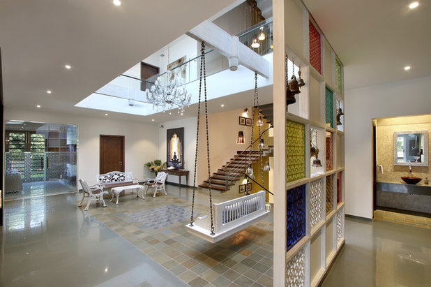 Contemporary Family Room by Dipen Gada and Associates