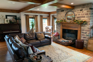 This is an example of a farmhouse games room in Columbus.