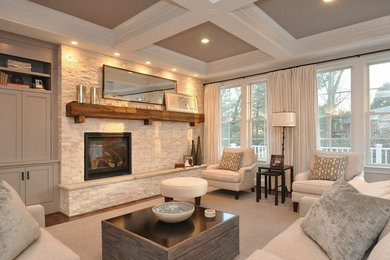 Inspiration for a transitional family room remodel in DC Metro