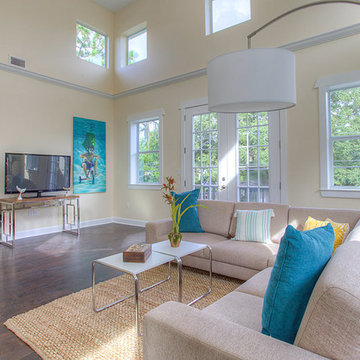 The Sundial | Family Room with Clerestory Windows | New Home Builders in Tampa F