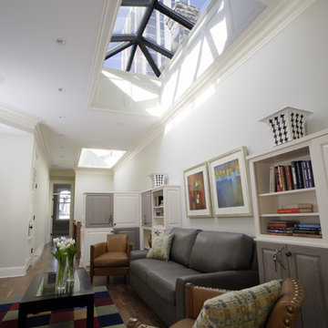 Third Floor Family Room Loft with Industrial Style Skylight