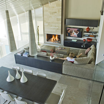 Three Arch Bay Residence - family room