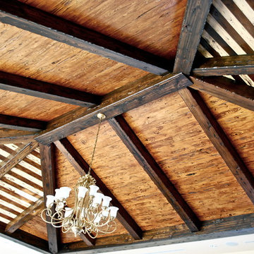 Tongue and groove ceiling and beams