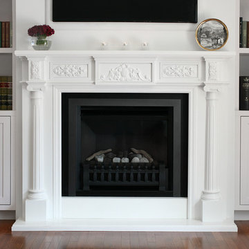 Traditional Built-in Wall Unit and Fireplace