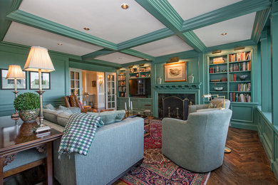 Example of a classic family room design in Omaha