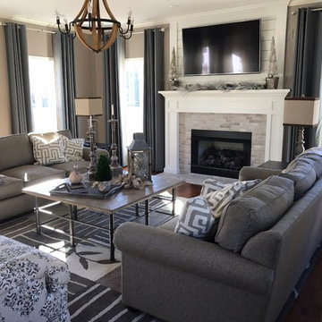 Transitional Family Room and Bedroom