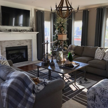 Transitional Family Room and Bedroom