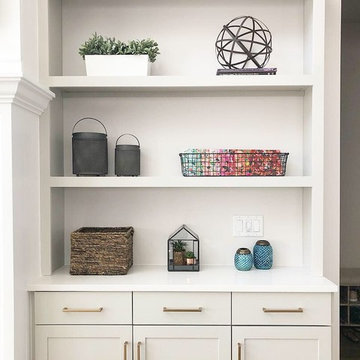 Transitional Family Room Cabinetry