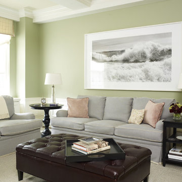 Transitional family room