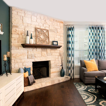Transitional Living Room Decor in Austin TX