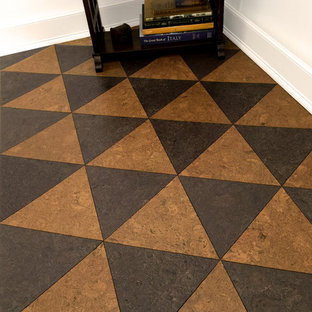 Triangle Cork Flooring Tiles in Golden Oak and Sable