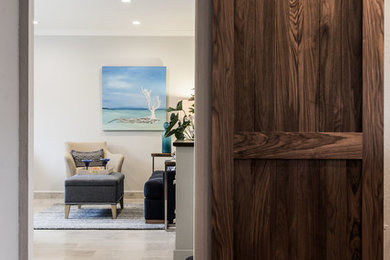 Family room - coastal family room idea in San Francisco