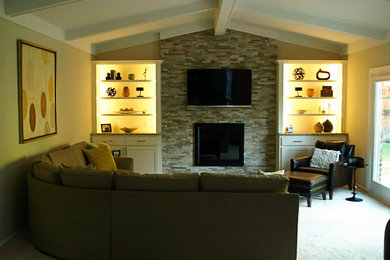 Inspiration for a modern family room remodel in Other