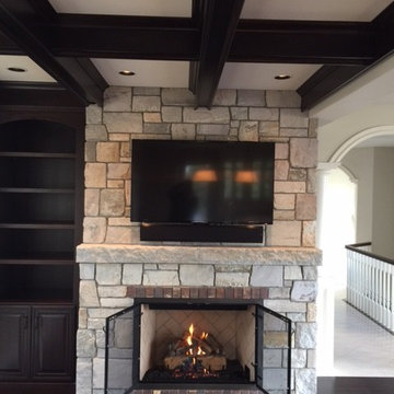 True Masonry Style Fireplace