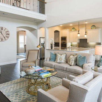 Turquoise Inspired Family Room
