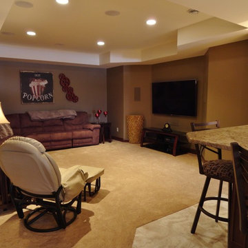 TV Area with Tray Ceiling