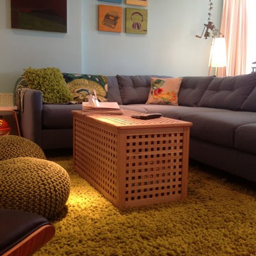Tween Family Room Modern, colorful mid century vibe - Palos Verdes Estates, CA