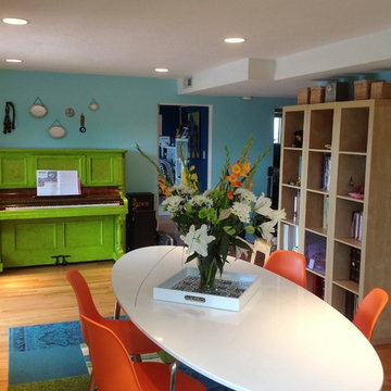 Tween Family Room Modern, colorful mid century vibe - Palos Verdes Estates, CA