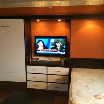 Two Twin Panel Murphy Beds & Custom TV Unit