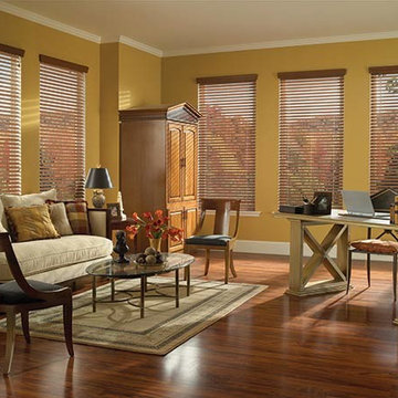 Typical  Horizontal Blinds Faux and Wood Installed