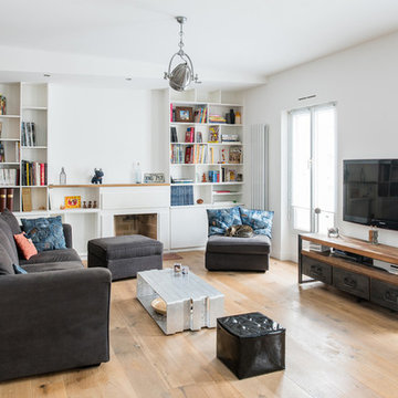 Un Duplex dans le style industriel - salle de séjour