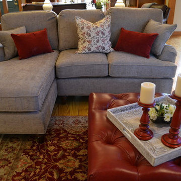 Update family room accented with red