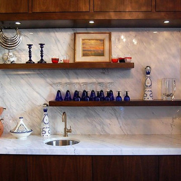 Urban Contemporary Wet Bar and Service Pantry