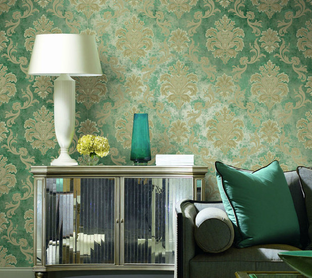 Shabby-chic Style Family Room by Artisse™ Wallpapers