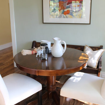 Vintage Church Pew and Parsons Chairs